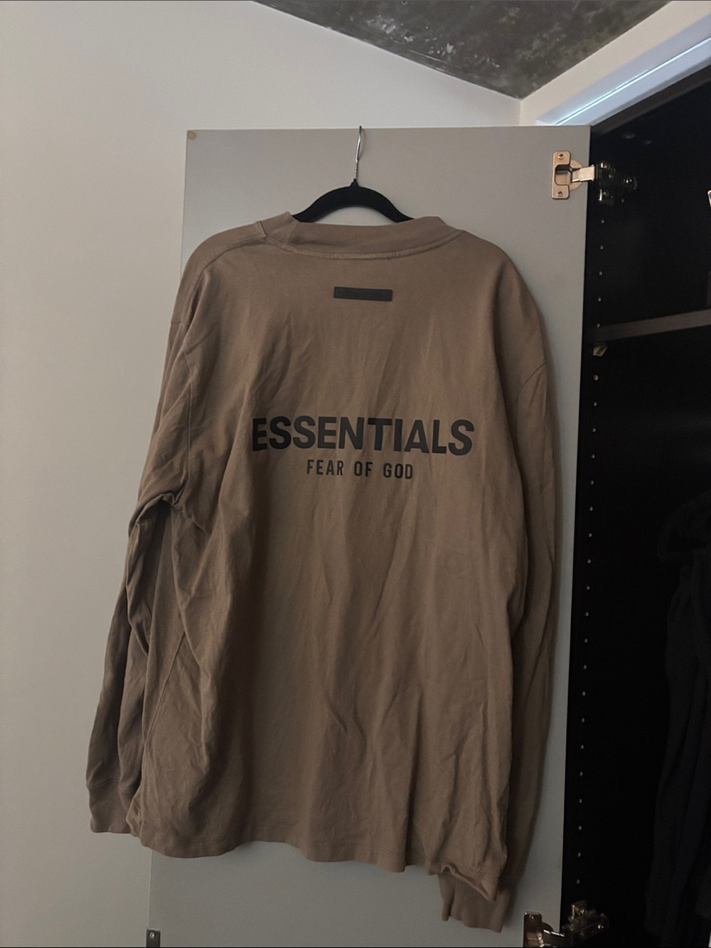 Fear of God Essentials Long Sleeve Tee - Taupe Brown